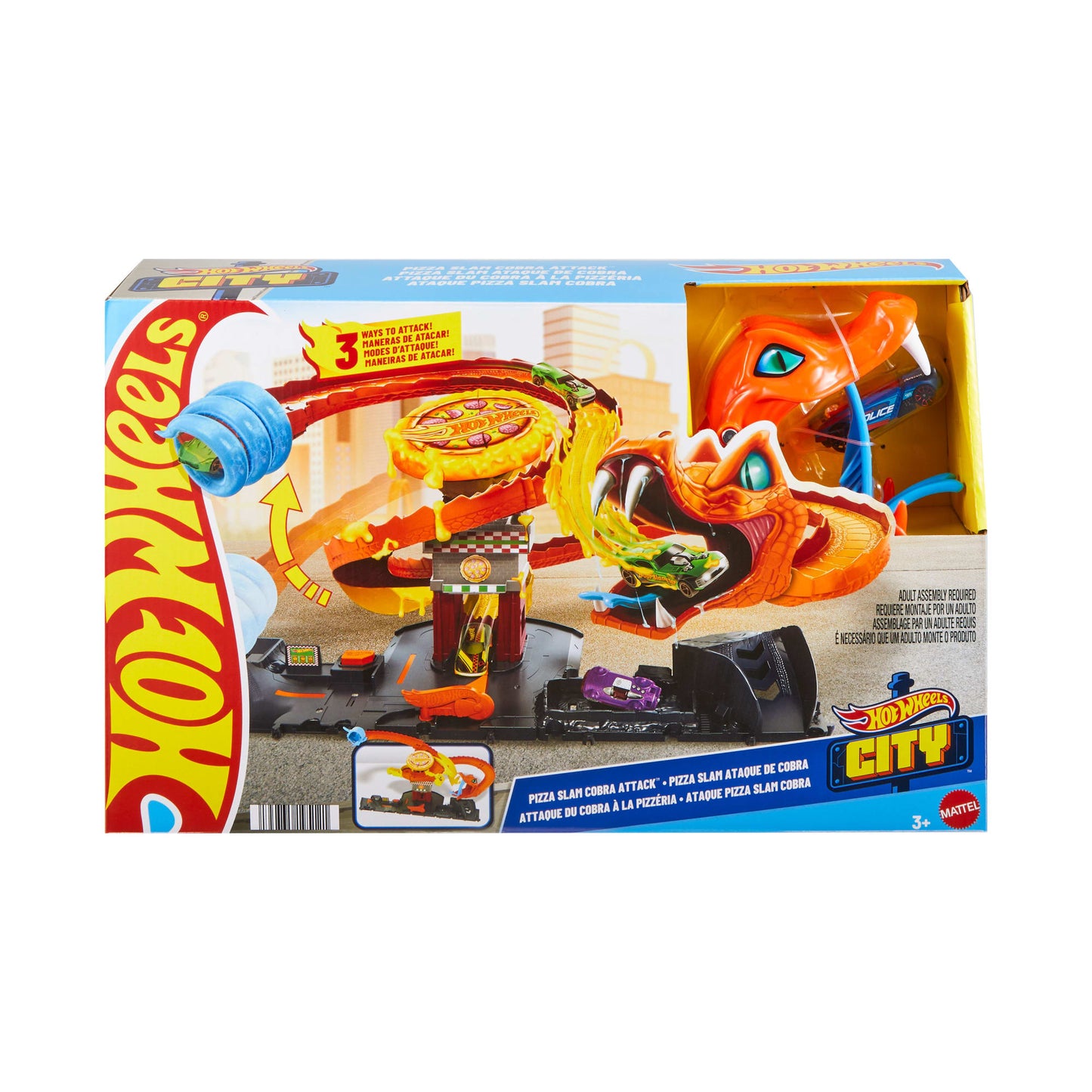 Hot Wheels City Pista de Juguete Ataque de Cobra vs Pizzer¨ªa