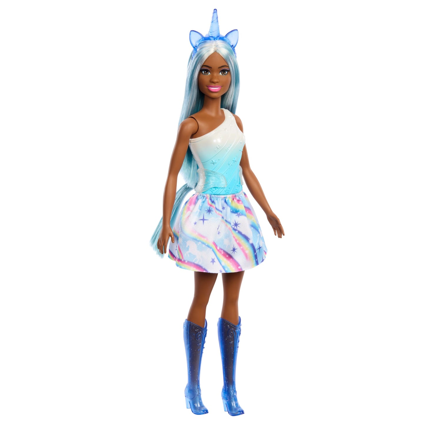 Barbie  Poup¨¦e Licorne, Cheveux Bleus, Tenue Ombr¨¦e et Accessoires
