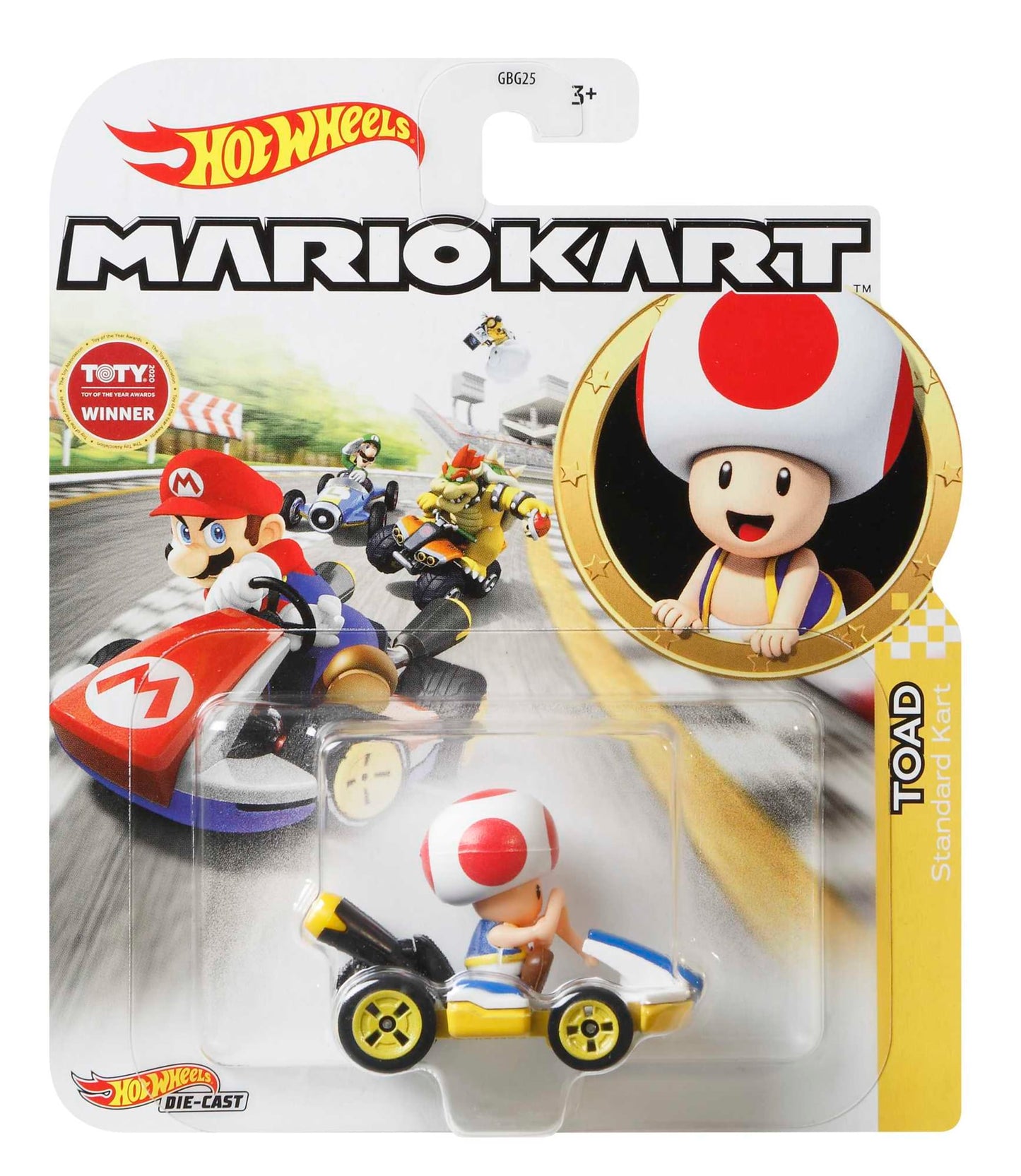 Hot Wheels Mario Kart Ve¨ªculo de Brinquedo Kart Padr?o Toad